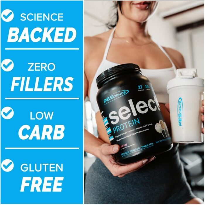 PEScience Select Protein Powder, Whey and Casein Blend, Clean Protein Powder for Women and Men, Low Calorie, Low Carb, Keto Friendly, Gluten Free, Gourmet Vanilla, 27 Servings - Image 6