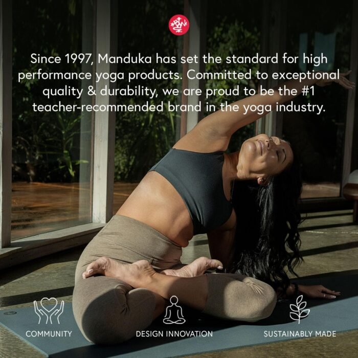 Manduka Begin Yoga Mat - Perfect for Beginners in Yoga & Pilates, Women and Men, 5mm Thick, Reversible, 68 inch (172cm) - Image 5