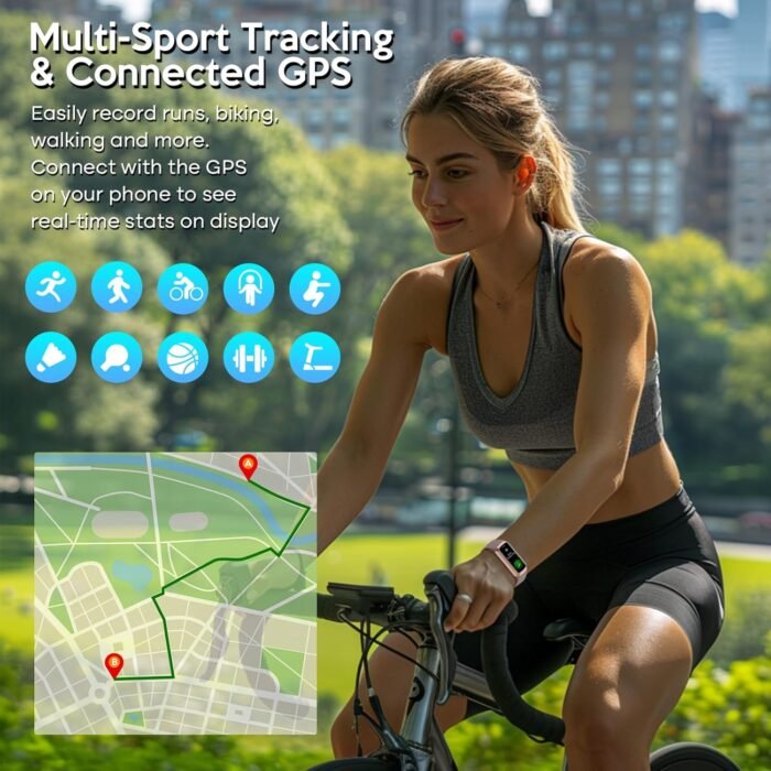Fitness Tracker,Smart Watch with Blood Pressure Heart Rate & Sleep Monitor IP67 Waterproof Step Calorie Counter Pedometer Fitness Activity Watch Health Watch for Android iOS Phone Men Women - Image 7