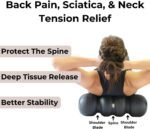 Rollga LITE - The Better Foam Roller for Back Pain, Flexibility, Muscle Recovery, Yoga, Pilates, Deep Tissue Massage, Headache, Physical Therapy, & Exercise. Neck, Back, Legs, & Feet - Image 3