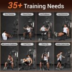 Multifunctional Home Gym Equipment, Home Gym Station with Pulley System, 150LBS Weight Stack Exercise Machine for Full Body Strength Training - Image 3