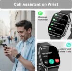 Smart Watch for Men(Answer/Make Calls), 1.85'' AMOLED HD Always On Display, Smartwatch with Calories/Heart Rate/Sleep Monitor, 100+ Sports Modes Fitness Tracker, IP68 Waterproof Pedometer, Black - Image 3