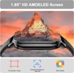 Smart Watch for Men(Answer/Make Calls), 1.85'' AMOLED HD Always On Display, Smartwatch with Calories/Heart Rate/Sleep Monitor, 100+ Sports Modes Fitness Tracker, IP68 Waterproof Pedometer, Black - Image 4