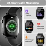 Smart Watch for Men(Answer/Make Calls), 1.85'' AMOLED HD Always On Display, Smartwatch with Calories/Heart Rate/Sleep Monitor, 100+ Sports Modes Fitness Tracker, IP68 Waterproof Pedometer, Black - Image 8