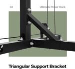 Power Rack | 5-in-1 Power Cage with Adjustable J-Hooks, Cable Machine & Pull-Up Bar | Home and Garage Gym Equipment for Strength Training - Image 6