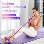 21 Fitness Resistance Bands-4 Tube Pedal Ankle Puller,2025 Upgrade Stretch Bands for Exercise,AB Training Auxiliary Device,Pedal Resistance Band with Handle for Women Men - Image 3