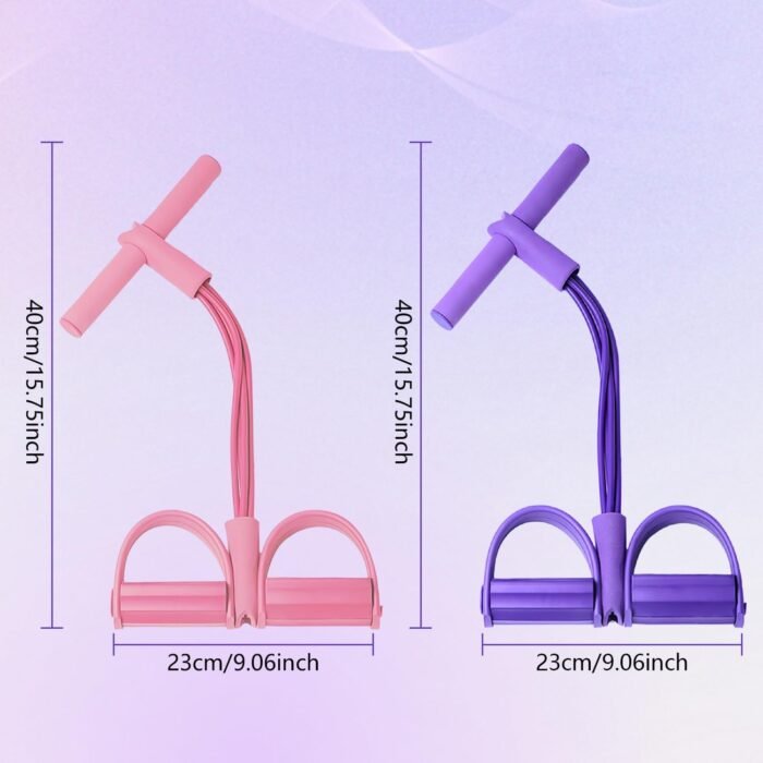 21 Fitness Resistance Bands-4 Tube Pedal Ankle Puller,2025 Upgrade Stretch Bands for Exercise,AB Training Auxiliary Device,Pedal Resistance Band with Handle for Women Men - Image 8