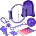 Pilates Essentials Kit for Women,Better Me Pilates Kit,Pilates Ring and Ball Set with Booty Resistance Bands,25 cm Yoga Ball,Figure-8 Resistance Stretch Bands for Core Strength Glute Toning - Image 5