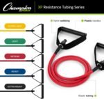 Champion Sports XP Resistance Tube Bands for Men and Women, Extra Heavy Resistance, Black - Durable Fitness Band for Strength Training, Stretching, Rehabilitation - Premium Home Workout Equipment - Image 4