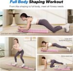 MERACH Pilates Board, Multifunctional Abdominal Plate, Detachable Ab Trainer Machine with Anti-Slip and Quiet Design, Portable Pilates Reformer for Core Workouts, Home Gym Equipment for Women (Pink) - Image 7