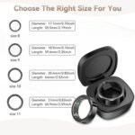 Health Smart Ring for Men Women, Fitness Tracker with Heart Rate/Blood Pressure/Blood Oxygen Monitor,Sleep Tracker,Pedometer, IP68 Waterproof Ring for iPhone&Android, No Subscription (Black, Size9) - Image 7