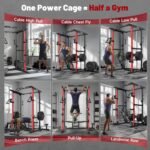 ARMAC Power Cage,Power Rack with LAT Pulldown,Multi-Function Training Attachments for Home Gym Fitnees Equipment,1500LBS - Image 3