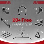ARMAC Power Cage,Power Rack with LAT Pulldown,Multi-Function Training Attachments for Home Gym Fitnees Equipment,1500LBS - Image 6