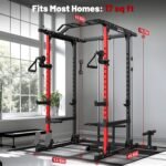 ARMAC Power Cage,Power Rack with LAT Pulldown,Multi-Function Training Attachments for Home Gym Fitnees Equipment,1500LBS - Image 8