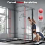 ARMAC Power Cage,Power Rack with LAT Pulldown,Multi-Function Training Attachments for Home Gym Fitnees Equipment,1500LBS - Image 7