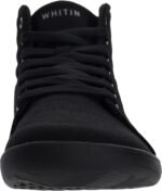 WHITIN Women's Wide High-Top Canvas Barefoot Sneakers | Minimalist Street-Ready Fit | Comfort-Forward Ankle Support - Image 3