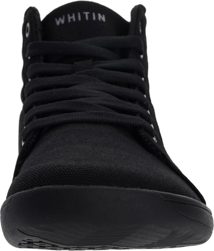 WHITIN Women's Wide High-Top Canvas Barefoot Sneakers | Minimalist Street-Ready Fit | Comfort-Forward Ankle Support - Image 3