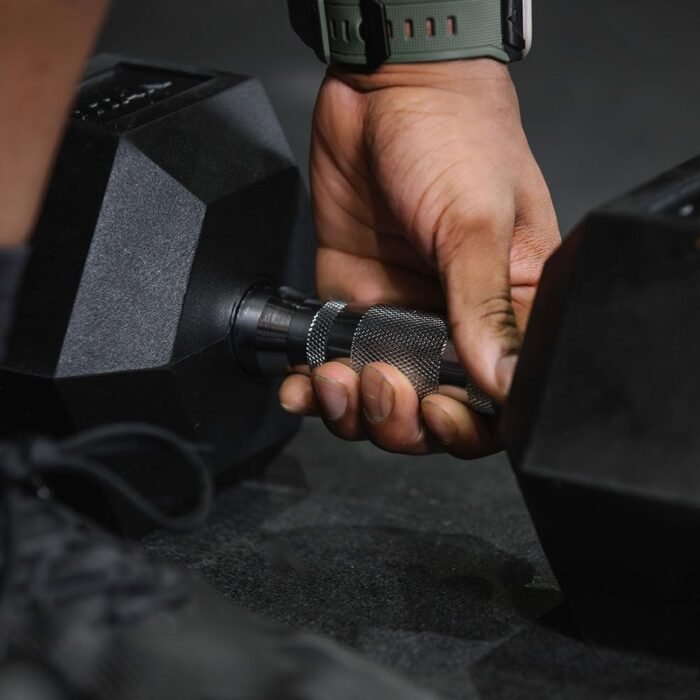 Titan Fitness 60 LB Pair Free Weights, Black Rubber Coated Hex Dumbbell, Ergonomic Cast Iron Handle, Strength Training - Image 7
