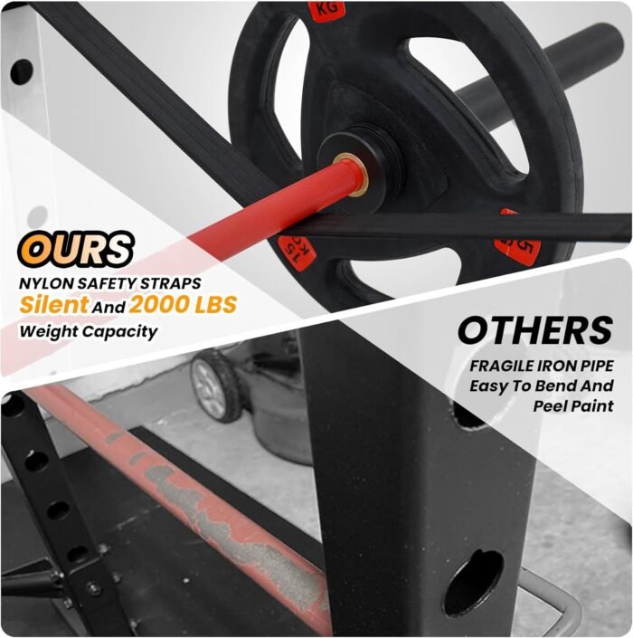 Power Cage, Multi-Function Workout Cage With Cable Cross-Over System, Squat Rack Home Gym With LAT Pull Down System, Strength Training Power Rack - Image 8