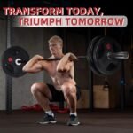 2-Inch Olympic Rubber Coated Cast Iron Plate Weight Plate for Strength Training and Weightlifting, Multiple Sizes - Image 8