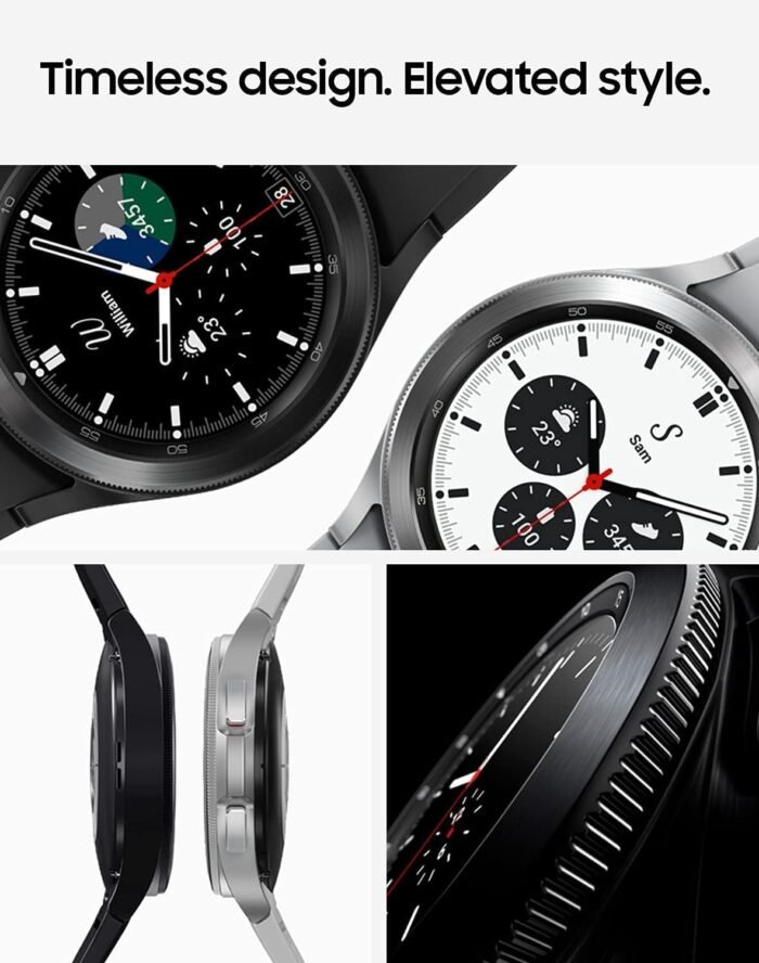 Samsung Galaxy Watch 4 Classic 42mm Smartwatch with ECG Monitor Tracker for Health Fitness Running Sleep Cycles GPS Fall Detection Bluetooth US Version, Black (Renewed) - Image 7