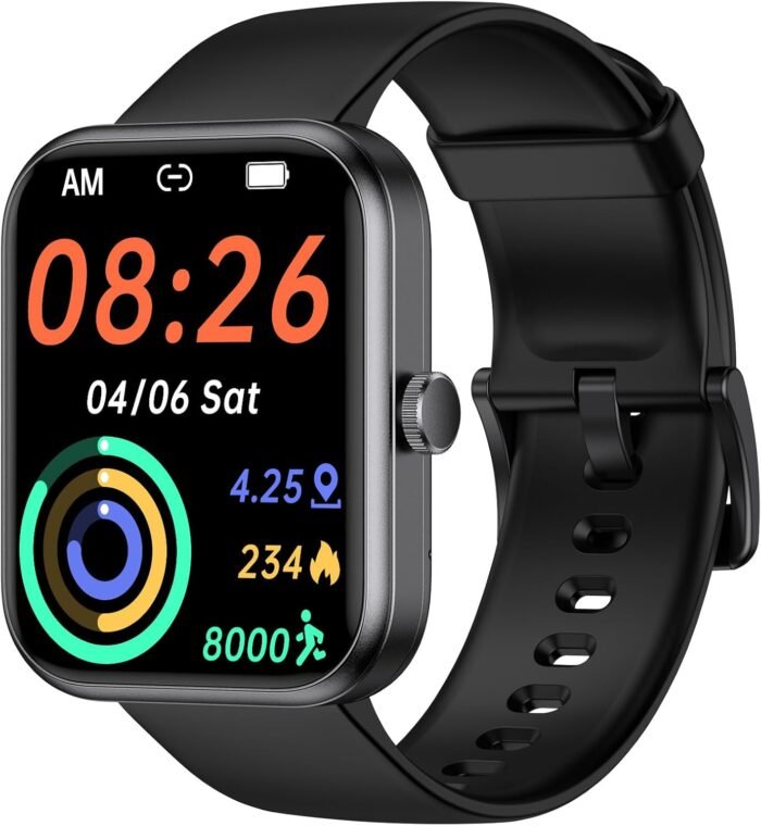 Fitness Tracker Watch, Step Tracker with Heart Rate, Blood Oxygen Sleep Monitor, IP68 Waterproof Pedometer, Step Calorie Counter, Health Fitness Watch for Sports, Activity Tracker for Women Men - Image 2