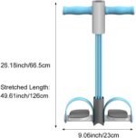 Abdominal Trainer, Sit-Up Training Equipment, 6 Tubes Fitness Elastic Pull Rope, Tension Rope Pull Up Pilate Foot Pedal Resistance Band Workout Tool Ab Shaper - Image 3