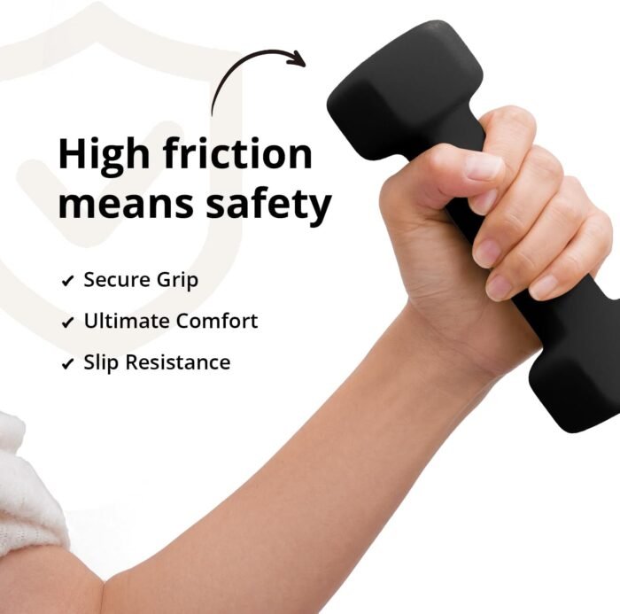 Portzon Weights Dumbbells with Neoprene Coating（Single）, 1LB-3LB Anti-Roll, Anti-Slip, Hexagonal Home Fitness Equipment for Shoulder, Neck, and Hand Training for Seniors over 55 old - Image 4