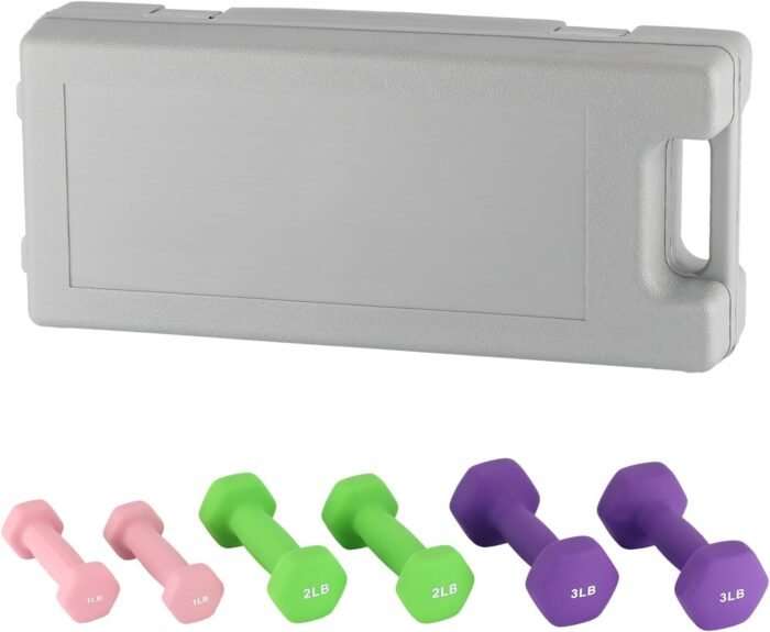 Dumbbell Weight Set for Women, Hex Neoprene Coated Dumbbell Sets,Pairs - Image 2