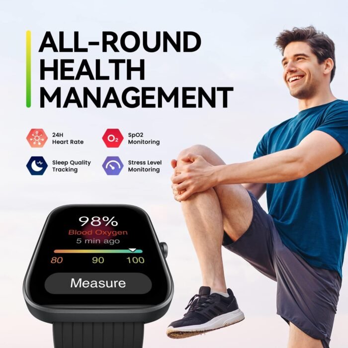 Amazfit Refurbished BIP 3 Pro Smart Watch for Men and Women, GPS, 14-Day Battery, Health and Fitness Watch with Heart & Sleep Tracking, 5 ATM Water-Resistance Renewed(Black) - Image 7