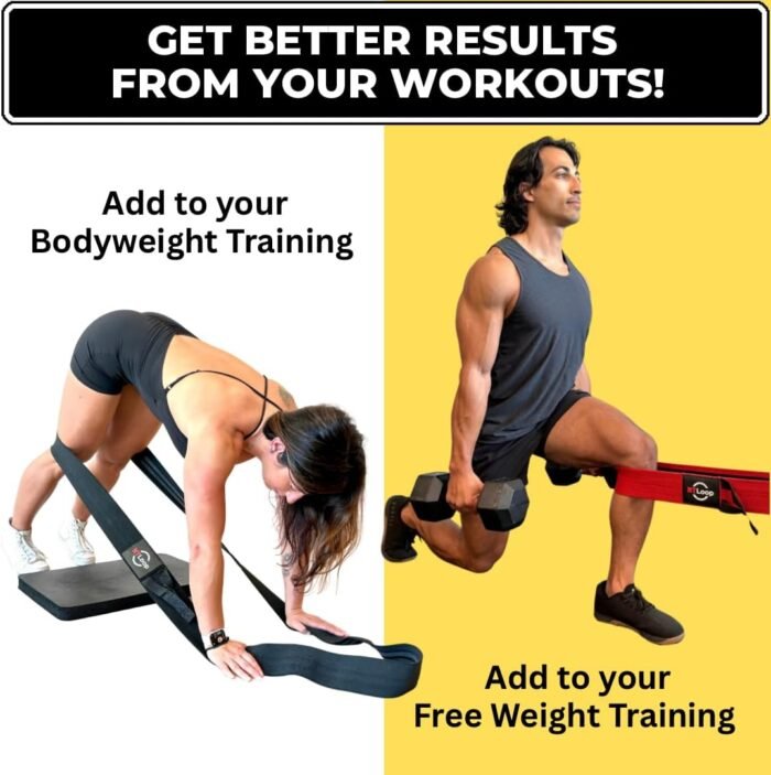 Fabric Long Loop Resistance Band with Door Anchor with Instructions - Best Resistance Band for Glutes, Leg Exercises, Chest Exercises, Muscle Building – NT Loop Extra Heavy Strength - Image 8