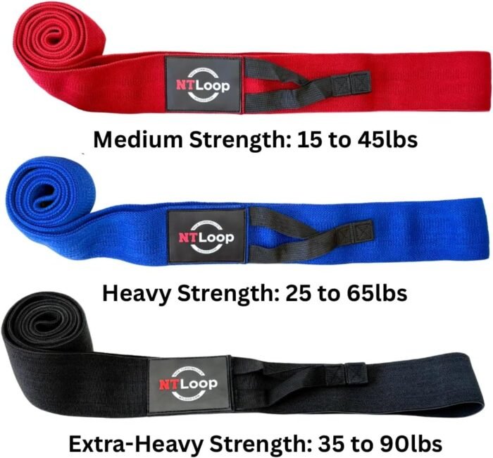 Fabric Long Loop Resistance Band with Door Anchor with Instructions - Best Resistance Band for Glutes, Leg Exercises, Chest Exercises, Muscle Building – NT Loop Extra Heavy Strength - Image 9