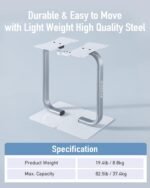 White 25lb Adjustable Dumbbell & Dumbbell Stand Set for Weight Training Fitness Exercise Body Workout - Image 4