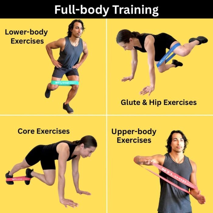 Fabric Mini Loop Resistance Band with Workout Instructions - Exercises for Glutes, Legs, Chest, Muscle Building, Physical Therapy - Light Strength - Image 7