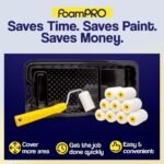 FoamPRO 162 | 2” Fine Finish Paint Roller | Mini Foam Roller (1 Pack) | Foam Paint Roll Cover + Paint Roller Handle | Home Painting Supplies & Paint Tools - Image 6