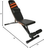 Gymenist Exercise Bench Adjustable Foldable Compact Workout Weight Bench Easy To Carry NO ASSEMBLY NEEDED, Black-Orange (FOLD-110B) - Image 11