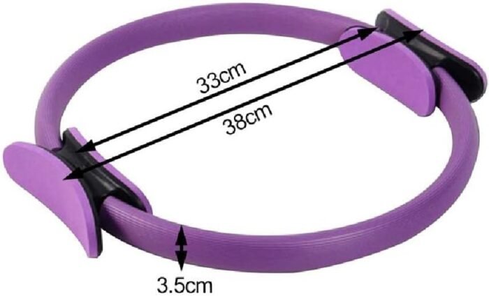 SEIWEI 15 Inch Pilates Ring Circle Yoga Ring Pilates Equipment for Toning Thighs Abs and Legs, Inner Thigh Exercise Equipment for Women Workout Fitness Rings - Image 3