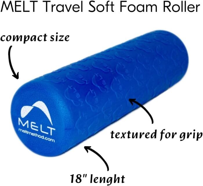 MELT Method 18 Inch Travel Soft Foam Roller- Half The Length of The MELT Full Body Roller - Image 3