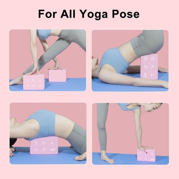 2 Yoga Block and Yoga Strap Set, FHDUSRYO High Density EVA Foam Blocks, Non-slip Yoga Bricks with 6ft Strap, Supportive Latex-Free Yoga Block Kit to Improve Balance and Flexibility - Image 8