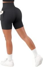 SUUKSESS Women Cross Workout Shorts with Pockets 5" High Waist Booty Biker Short - Image 4