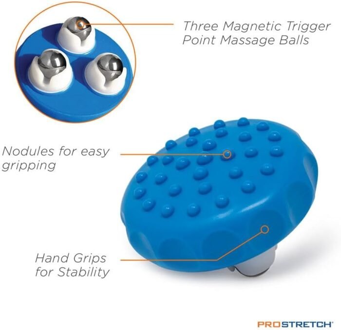 ProStretch Marble Roller Hand-Held Portable Massage Tool with Magnetic Balls for Acupressure Muscle Soreness & Relief - Image 3
