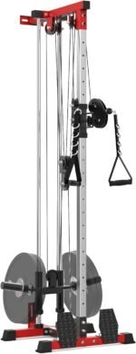 LAT Pull Down Machine - Wall-Mounted Cable Workout Machine 400Lbs Weight Capacity, Dual Pulley System, 20 Height Adjustments, Compact Home Gym Cable Machine for Full Body Workout - Image 9