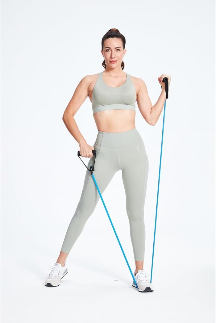 Resistance Bands with Handles for Working Out Women and Men, Exercise Bands with Door Anchor, Stretch Bands for Home Workouts, Simple Guide Included - Image 7