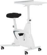 FLEXISPOT V9 3-IN-1 Exercise Bike, All-in-one Under Desk Bike, Indoor Cycling Bike with Adjustable Resistance/LCD Display/Seat/Desktop 350LBS Heavy Duty, Stationary Bike for Home,White - Image 2