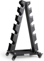 LIONSCOOL Premium Solid Steel Dumbbell Rack Stand Only, A-Frame Portable Weight Storage Organizer with Optional Tray and Wheels, Perfect for Home Gym Fitness Storage (200LBS/300LBS/700LBS Weight Capacity Available) - Image 2