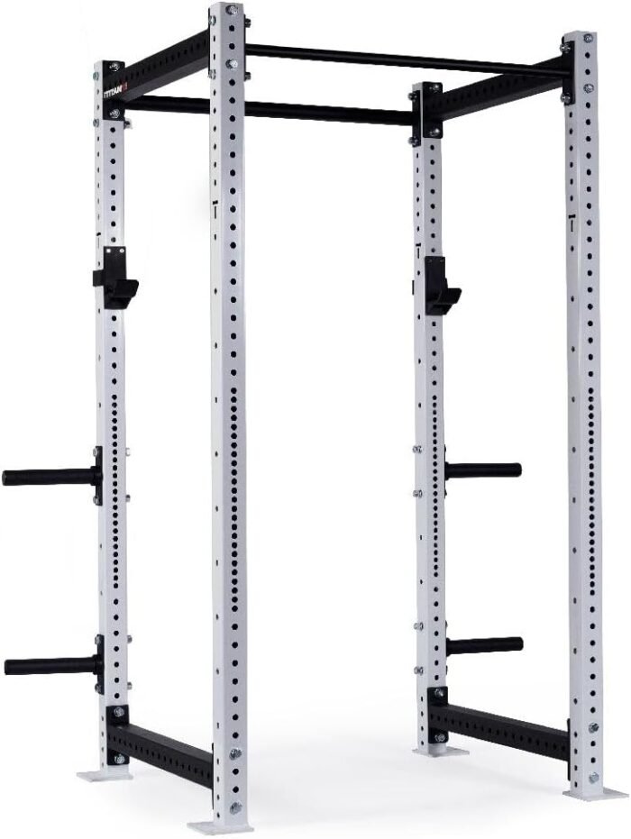 Titan Fitness X-3 Series 90" Orange Bolt-Down Power Rack, 36" Depth, Rackable 1650 LB Cage, 1.25" and 2" Pull Up Bars, Standard J-Hooks, Weight Plate Holders, Weightlifting and Strength Training - Image 2