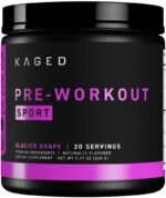 Kaged Sport Pre Workout Powder for Men & Women, Glacier Grape, Sport Certified, 188mg Caffeine, Nitric Oxide Supplement, Beta Alanine for Energy, Weightlifting, Cardio Endurance, Strength, 20 Servings - Image 2