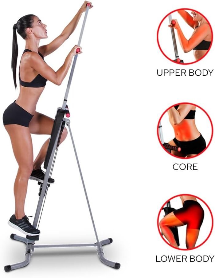 MaxiClimber 2.0 Vertical Climber ERS (Elastic Resistance System) - Easy to Assemble, Folding Exercise Machine Combines Cardio & Strength Training for a Low Impact, Full Body Workout - Free Fitness App - Image 5