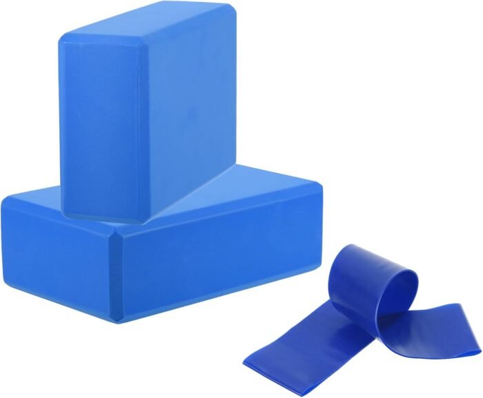 PATIKIL Yoga Blocks & Resistance Band Set, 2 Pack High-Density EVA Foam Yoga Block Bulk 9"x6"x3" Non-Slip Dance Brick Lightweight for Women Gym Stretching Yoga Pilates - Image 2