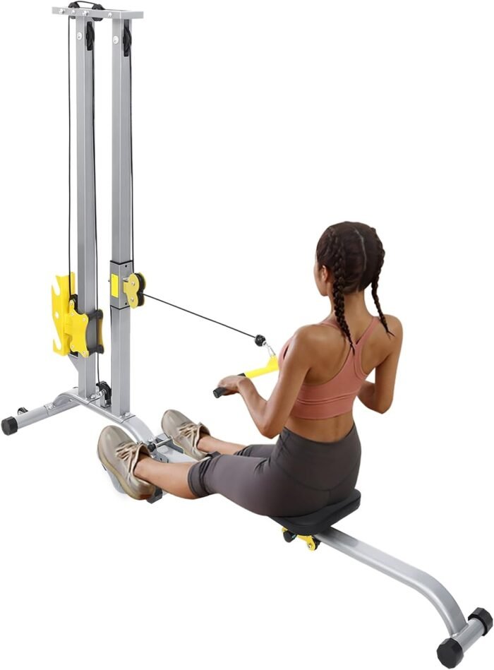 Multi-Function Power Rack, 220.46LBS Capacity Power Rack, Heavy Duty Strength Training Fitness Equipment, for Garage & Home Gym, Silver - Image 2